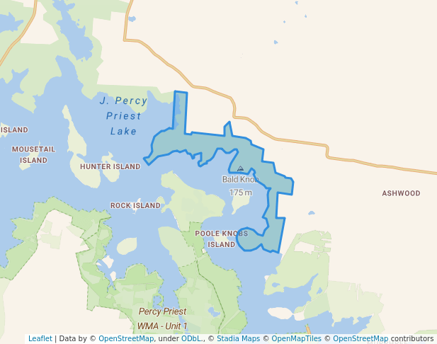 Long Hunter State Park Bryant Grove Area