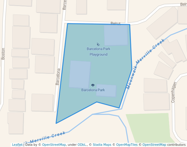 walking in Barcelona Park map in Parañaque