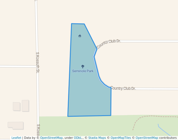 walking in Seminole Park map in Osceola