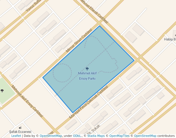 walking in Mehmet Akif Ersoy Parkı map in Erzurum