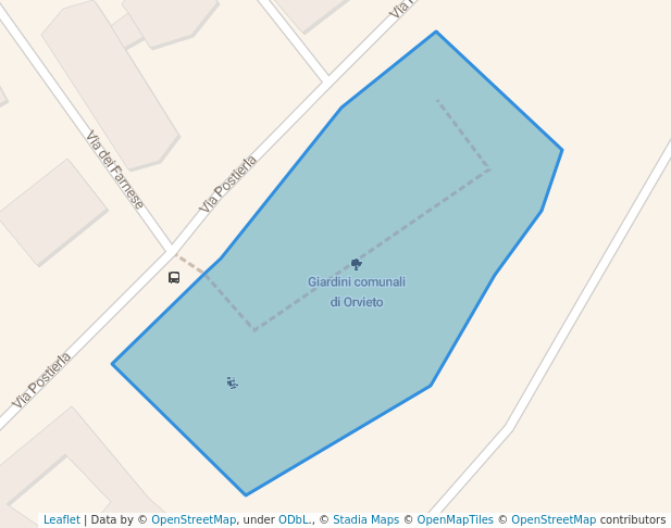walking in Giardini comunali di Orvieto map in Orvieto