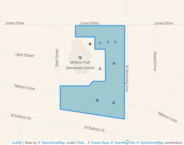 walking in Milliken Park map in Fremont