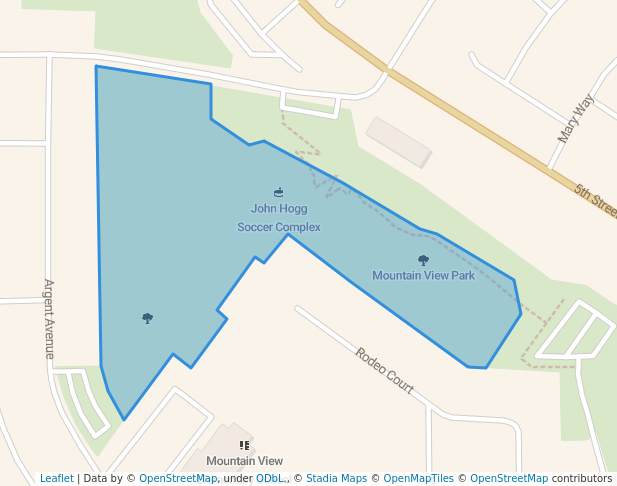 walking in Mountain View Park map in Elko