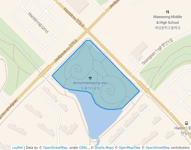 walking in 두물머리공원 map in Naju