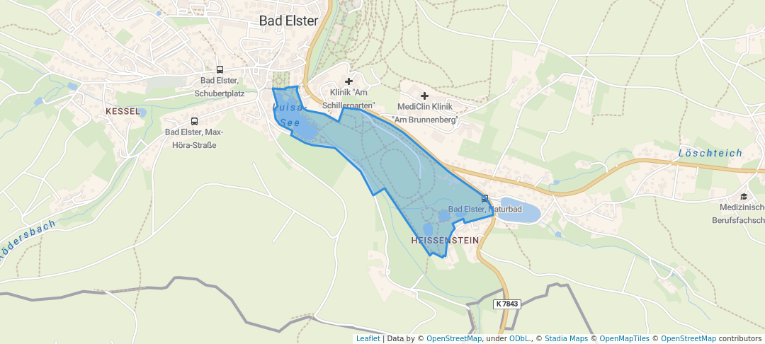 walking in Paul-Schindel-Park map in Bad Elster