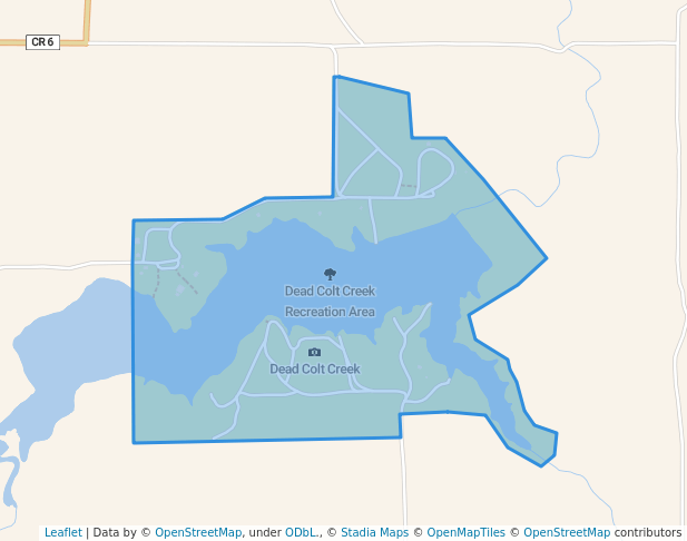 walking in Dead Colt Creek Recreation Area map in Lisbon