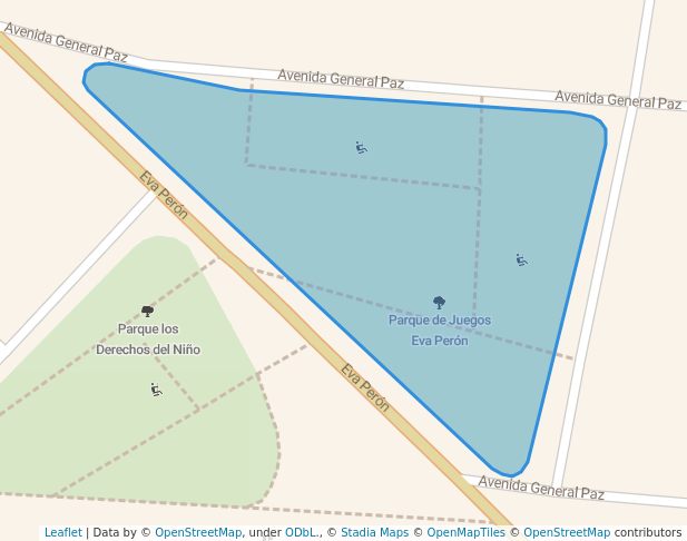 Parque de Juegos Eva Perón in Monte Chingolo | Map and Routes