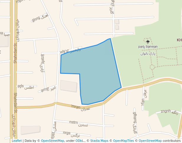 walking in باغ گیاهان دارویی بو علی سینا map in Hamedan
