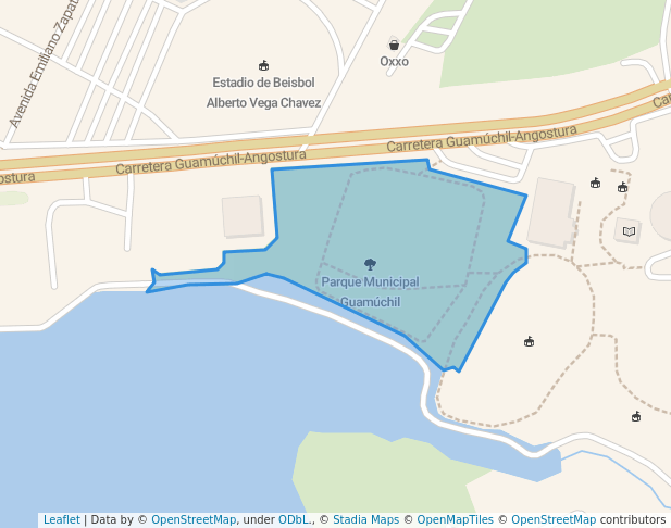 walking in Parque Municipal Guamúchil map in Guamúchil