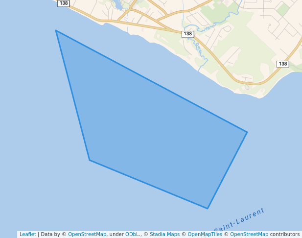 walking in Refuge faunique de Pointe-du-Lac map in Trois-Rivières