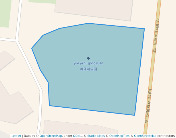 walking in 月牙湖公园 map in Ri Zhao Shi