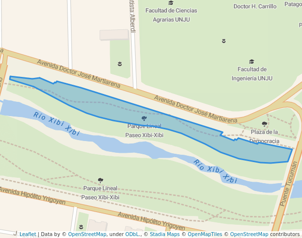 Parque Lineal Paseo Xibi-Xibi in San Salvador de Jujuy | Map and Routes
