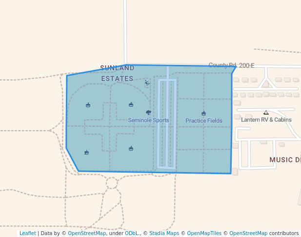 walking in Seminole Sports map in Seminole