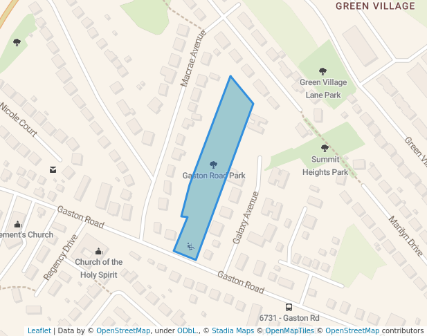 walking in Gaston Road Park map in Dartmouth