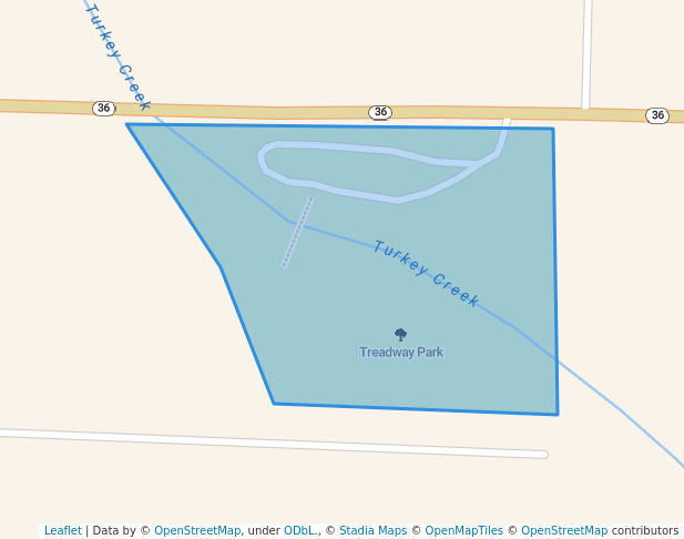 walking in Treadway Park map in Cross Plains