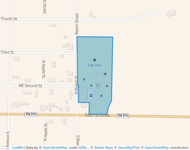 walking in City Park map in Cross Plains