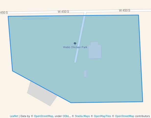 walking in Webb Chicken Park map in Rushville
