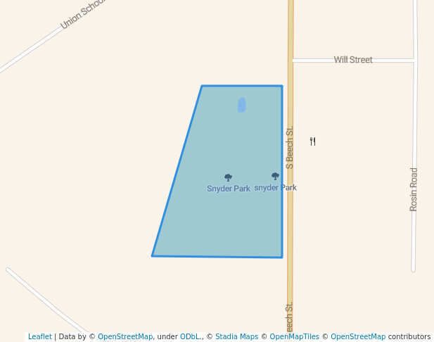 walking in Snyder Park map in Picayune