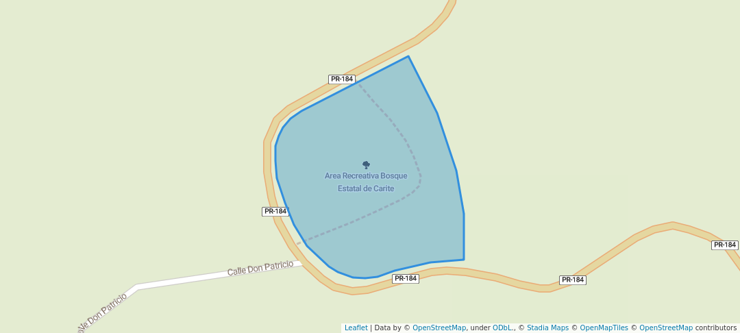 walking in Area Recreativa Bosque Estatal de Carite map in Cayey