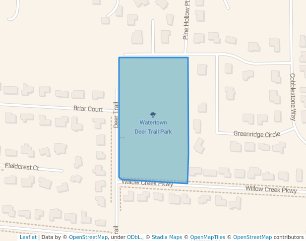 walking in Watertown Deer Trail Park map in Watertown