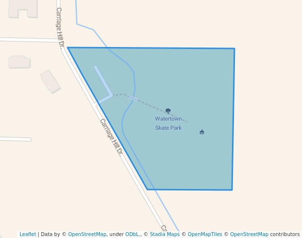 walking in Watertown Skate Park map in Watertown