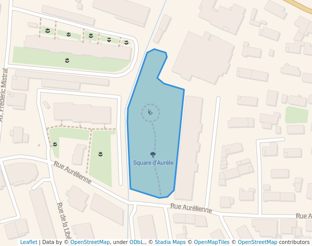 walking in Square d'Aurèle map in Cannes