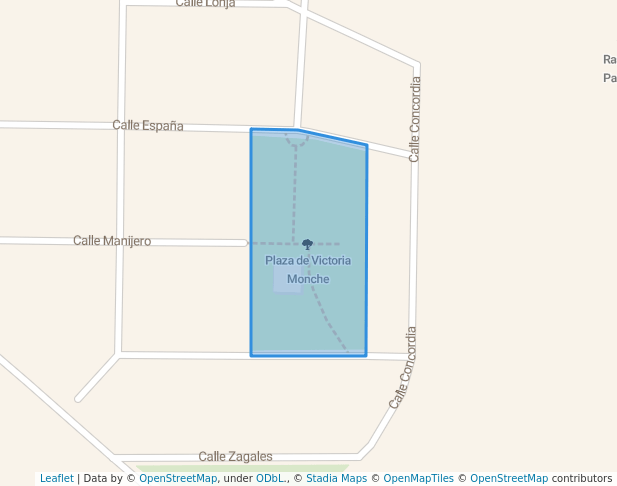 walking in Plaza de Victoria Monche map in Mazarrón