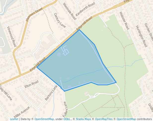 walking in Cunningham Park map in Milton