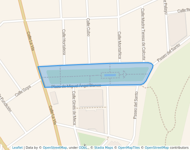 walking in Plaza de Miguel Ángel Blanco map in Mazarrón