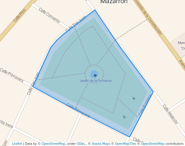 walking in Jardín de la Purísima map in Mazarrón