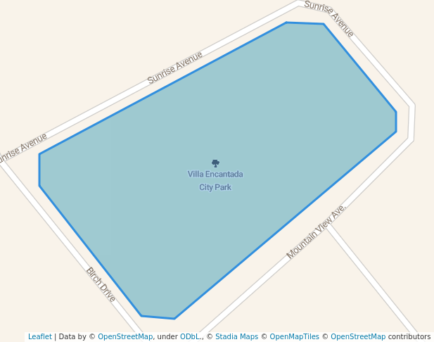 walking in Villa Encantada City Park map in Las Cruces