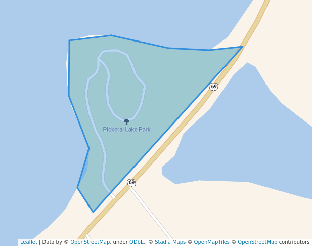 walking in Pickeral Lake Park map in Albert Lea