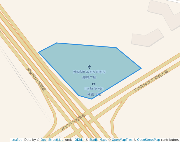 walking in 迎宾广场 map in Cheng Du Shi