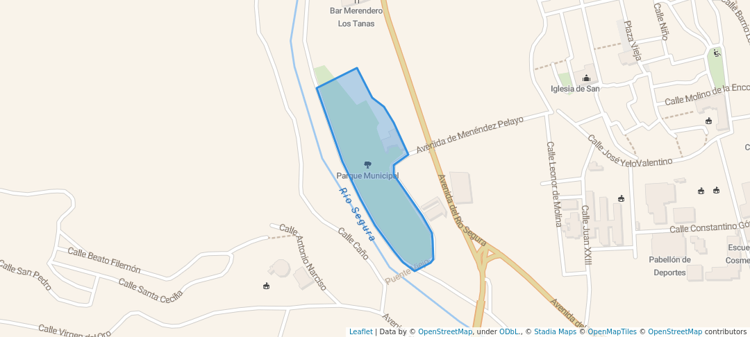 walking in Parque Municipal map in Abarán