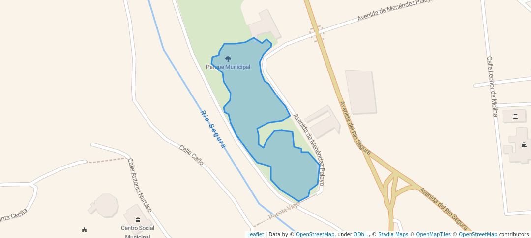 walking in Parque Municipal map in Abarán