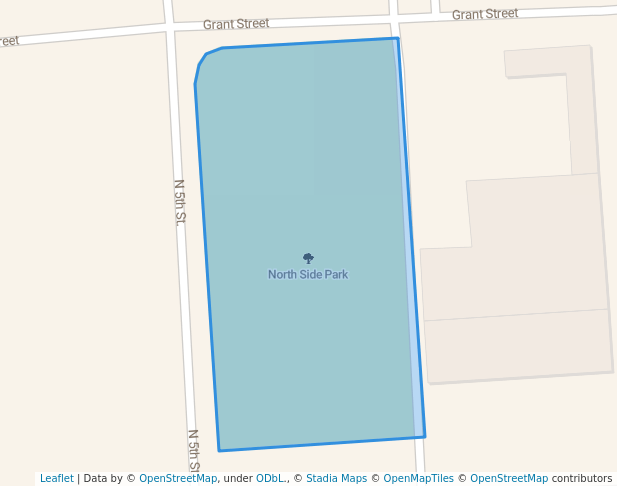 walking in North Side Park map in Lamar