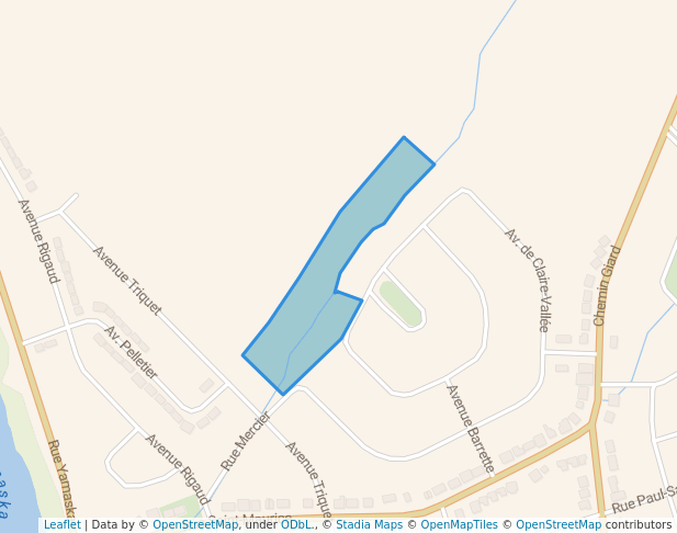 walking in Parc Paul-Morrissette map in Saint-Hyacinthe