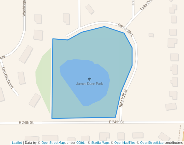 walking in James Dunn Park map in Sanford