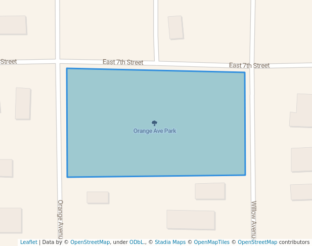 walking in Orange Ave Park map in Sanford