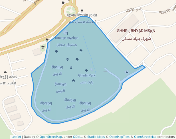 Ghadir Park in Absard | Map and Routes