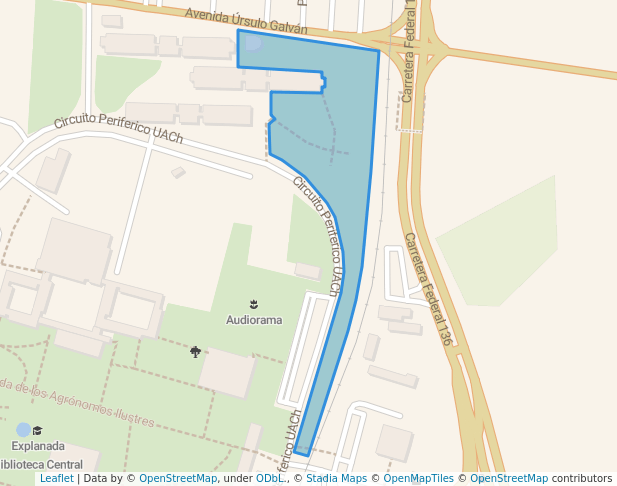 walking in Jardín de Parasitología map in Texcoco