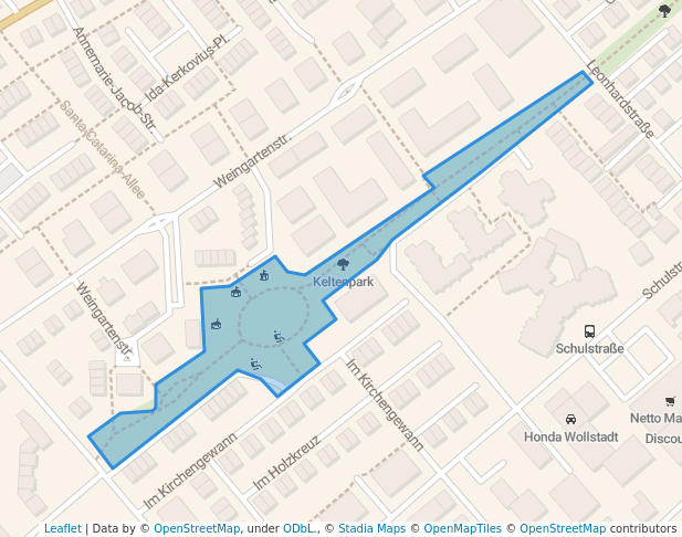 walking in Keltenpark map in Hattersheim am Main