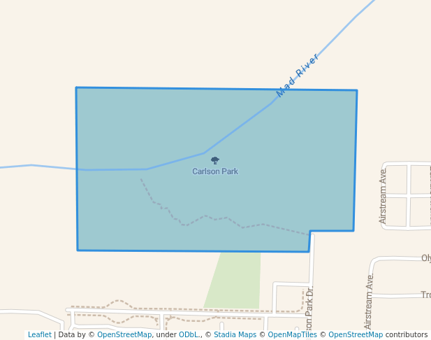 walking in Carlson Park map in Arcata