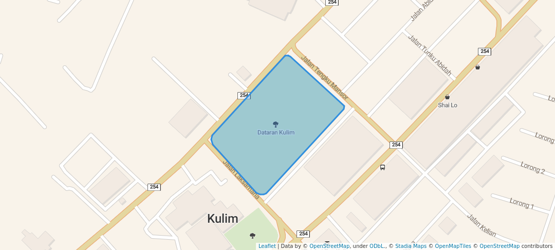 walking in Dataran Kulim map in Kulim