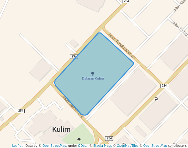 walking in Dataran Kulim map in Kulim