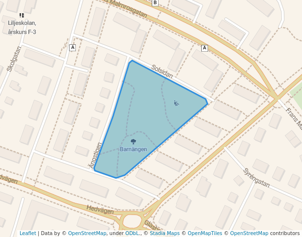 walking in Barnängen map in Trelleborg