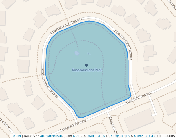 walking in Rosecommons Park map in Fitchburg