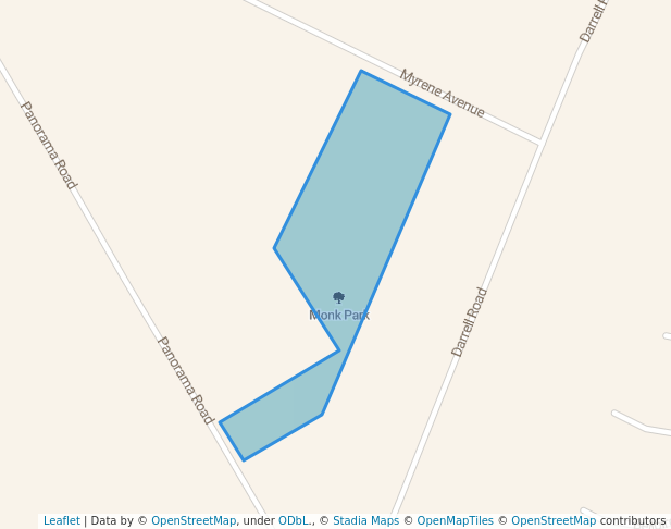 walking in Monk Park map in Calala