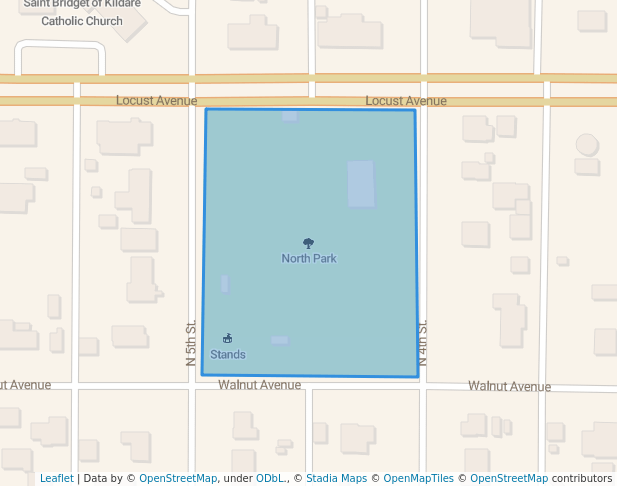 walking in North Park map in Nyssa