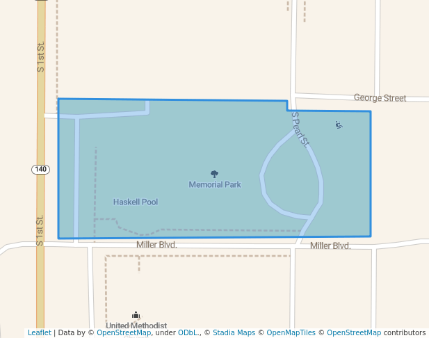 walking in Memorial Park map in Moville